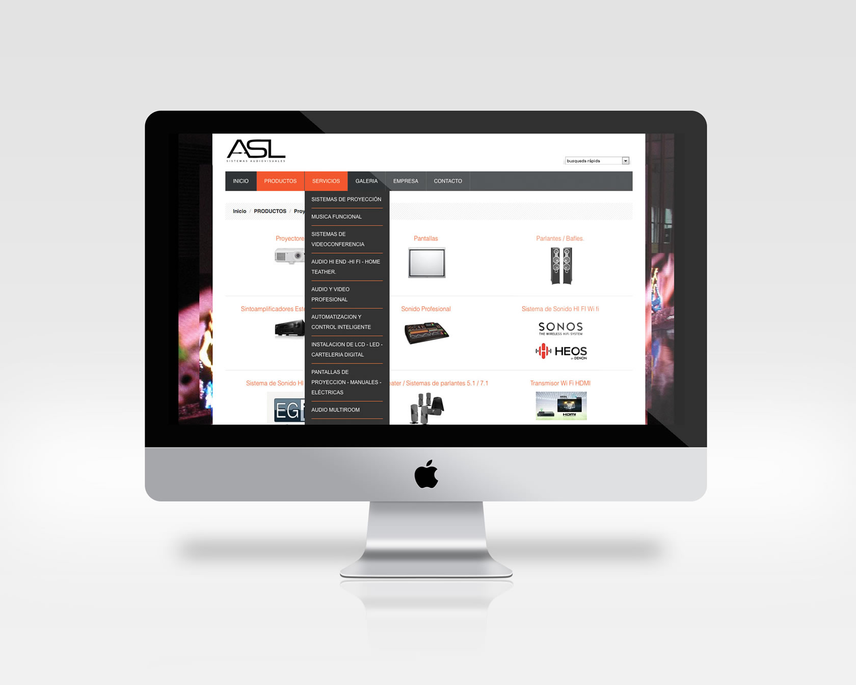 ASL Web productos